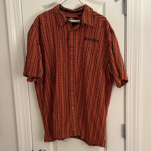 Harley-Davidson Men's Red and Black Striped Shirt